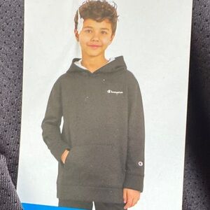 Champion Black Hooded Sweatshirt and Joggers Set